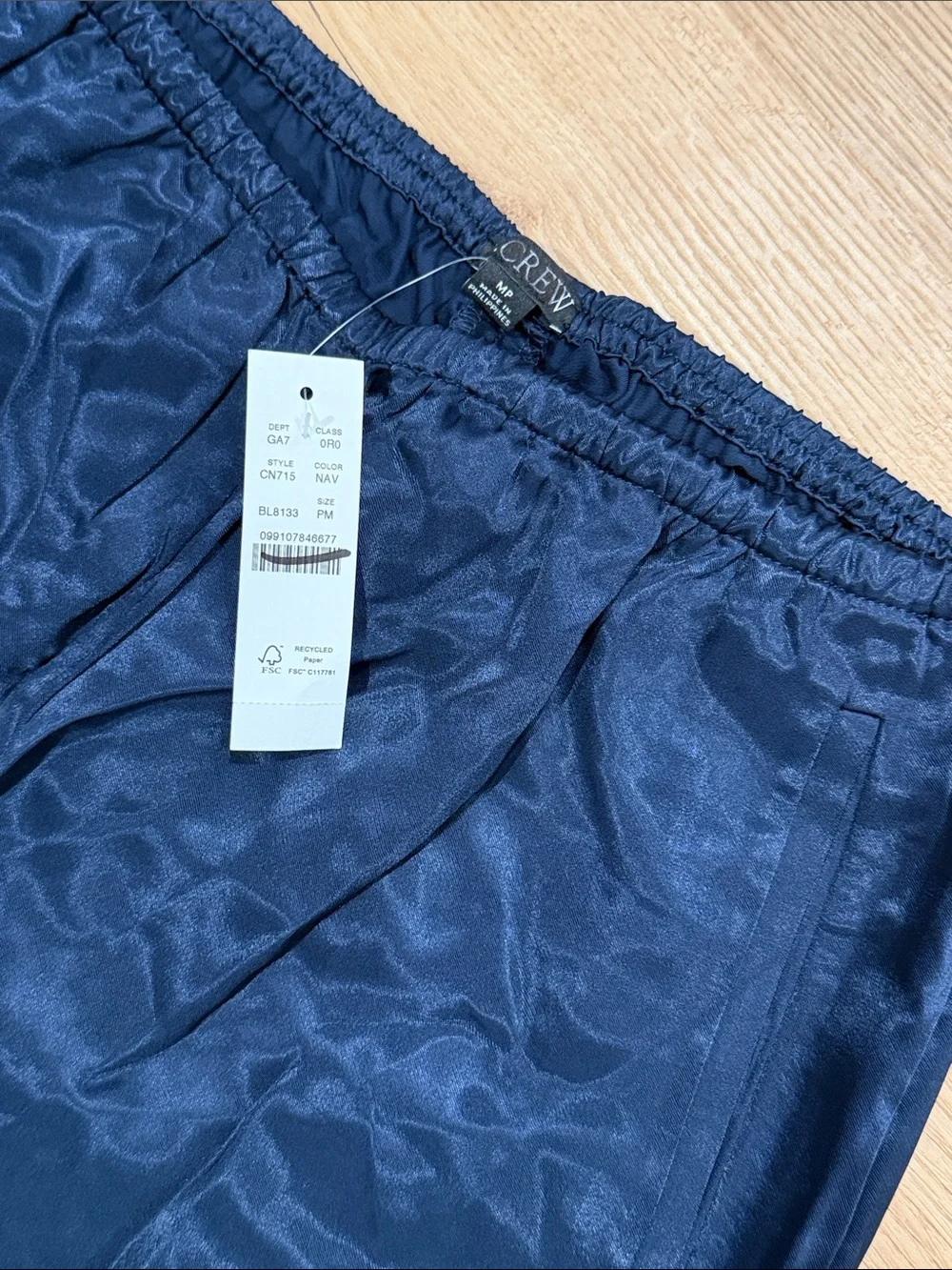 J Crew Cosmo pant in luster charmeuse